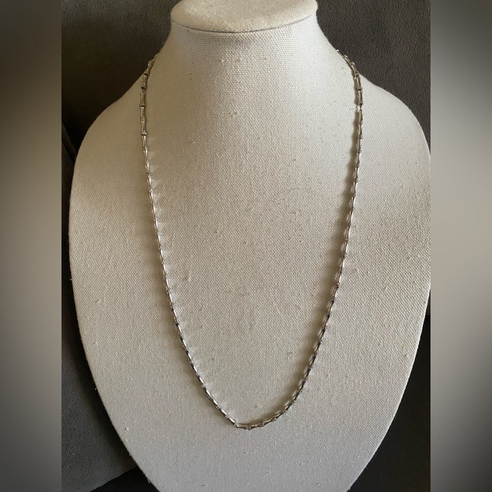 Monet Vintage Bamboo Silver 30” Necklace